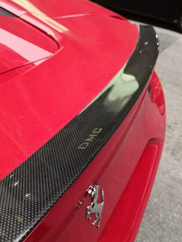 Dmc Ferrari 488 Gtb Gto Forged Carbon Fiber Duck Wing Trunk Lip Spoiler Fits The Oem Coupe 2