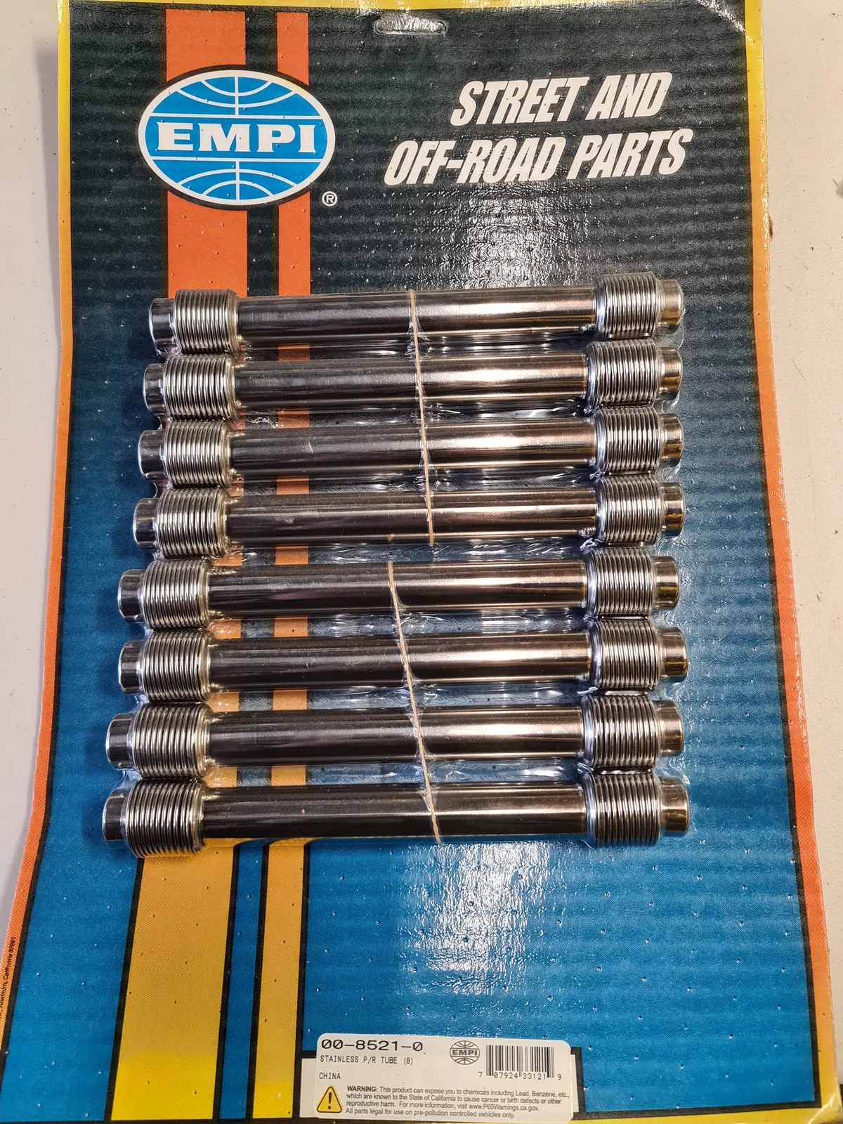 Push Rod Tubes Set, Stainless 1300-1600Cc 1