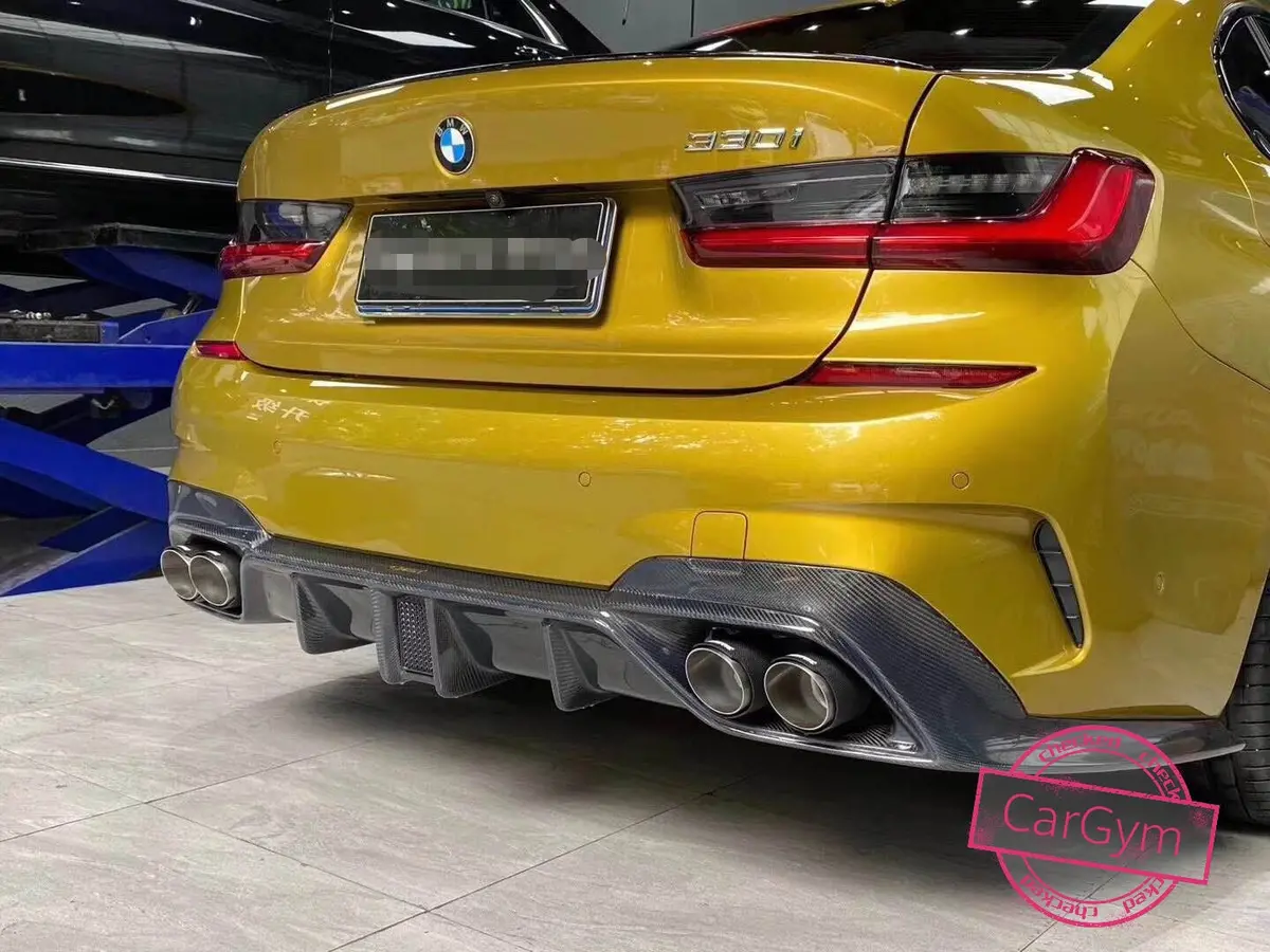 Cmst M8 Style Carbon Fiber Rear Diffuser W/ Exhaust Tips For Bmw 3-Series G20 2019+ 1