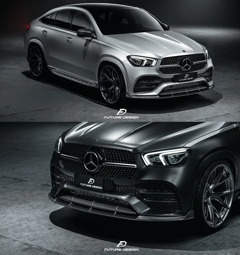 Future Design Carbon Fiber Front Lip Splitter For Mercedes Benz Gle350 Amg / Gle43 Amg W167 Gle & Gle Coupe 2020+ 1