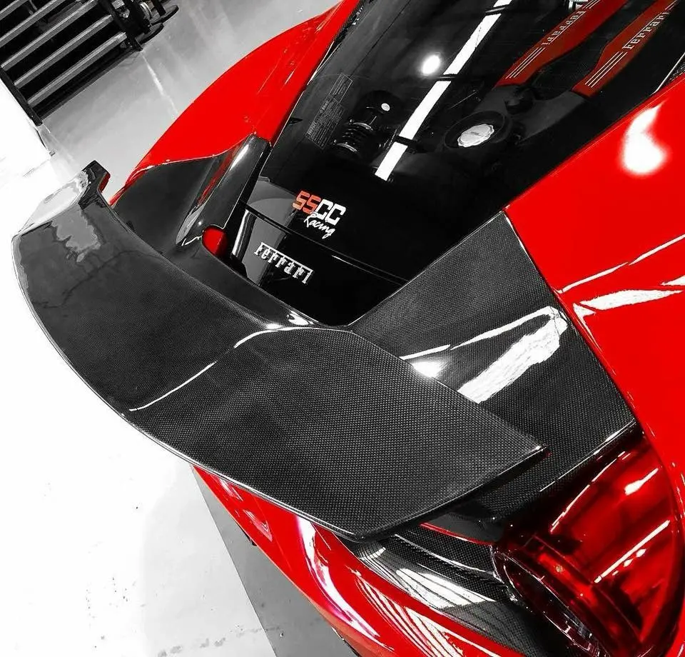 Dmc Ferrari 488 Gtb Carbon Fiber Rear Panel Base 1