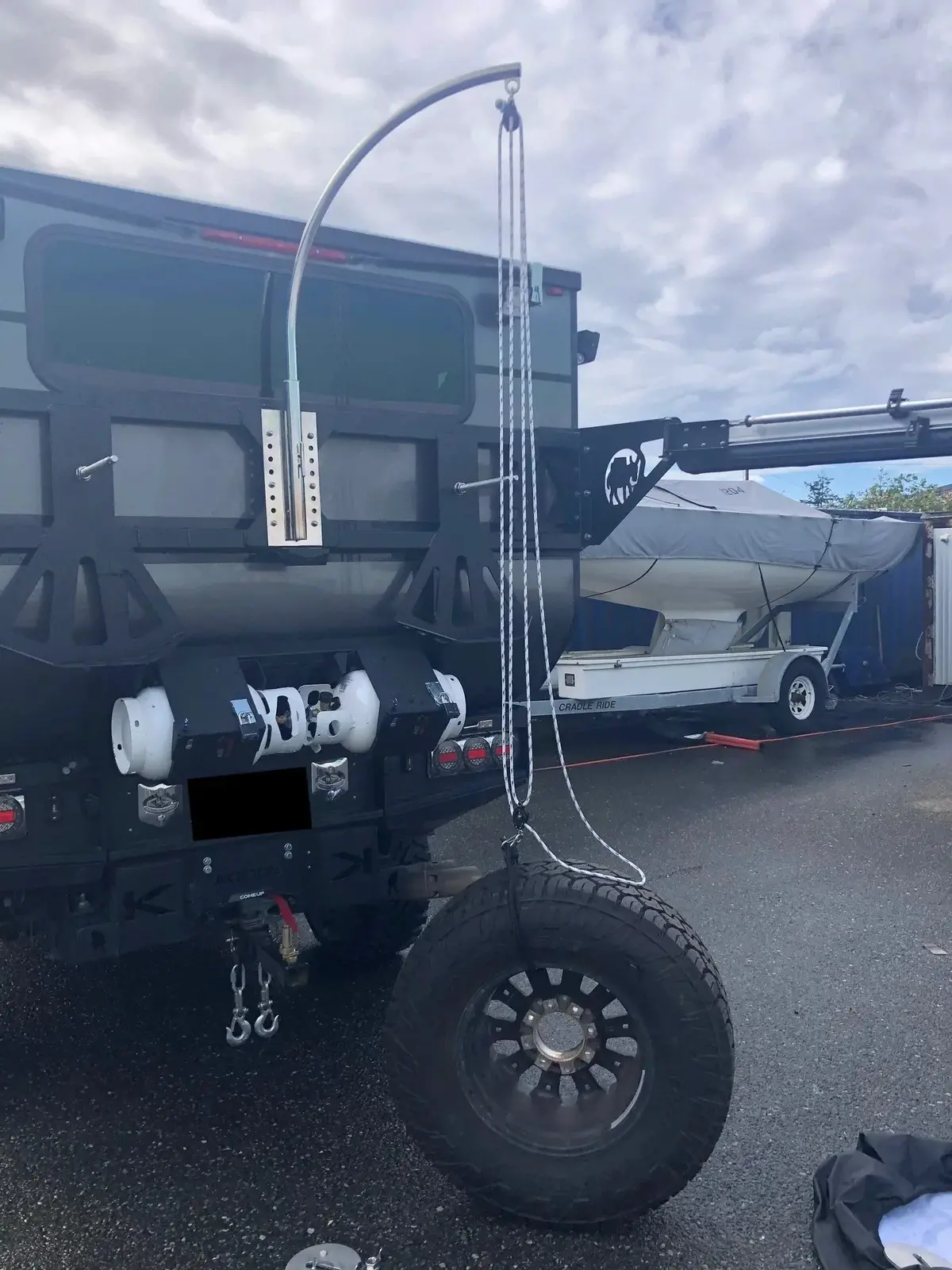 Spare Tire Lifting Davit 1