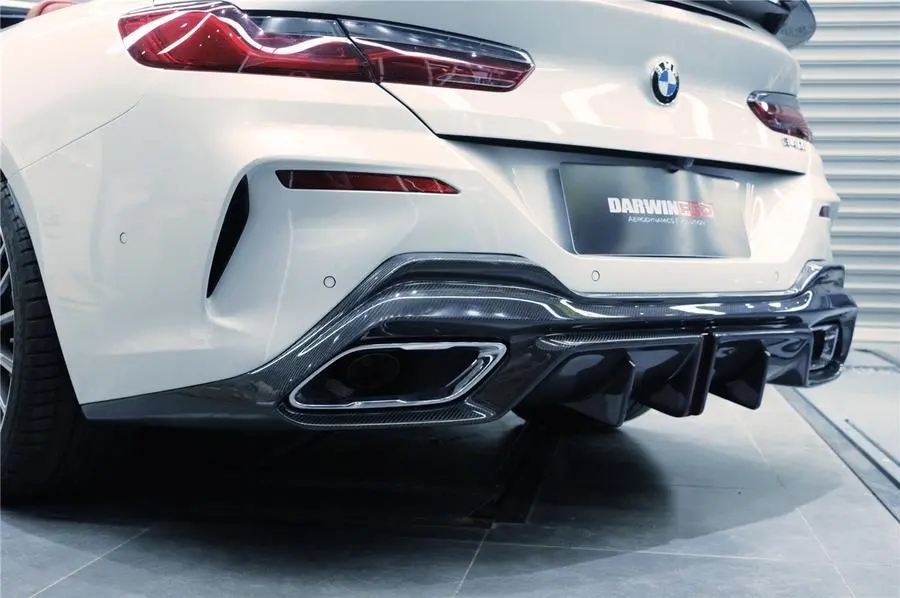 Darwinpro 2018-2022 Bmw 8-Series G14 Convertible/G15 Coupe/G16 4Dr-Gran Coupe 840/850 Imp Style Carbon Fiber Rear Diffuser 1