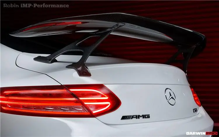 Darwinpro 2015-2021 Mercedes Benz C-Class W205 Coupe Imp Style Carbon Fiber Trunk Spoiler 1