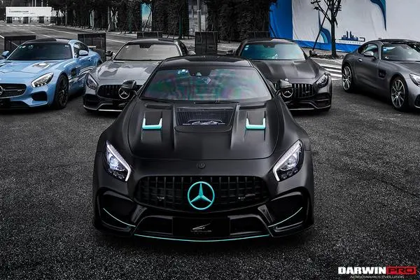 Darwinpro 2017-2020 Mercedes Benz Amg Gt/Gts/Gtc Imp Style Partial Carbon Fiber Front Bumper 1