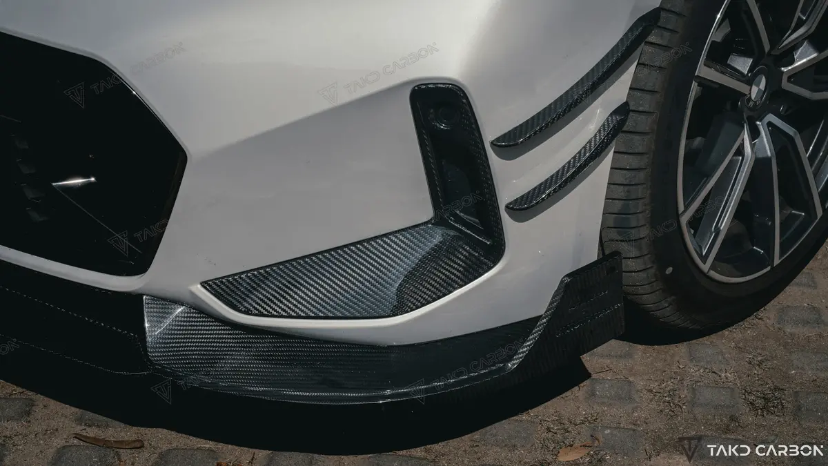 Takd Carbon Dry Carbon Fiber Front Bumper Side Intake Trim For 2023+ Bmw 3-Series G20 / G28 1