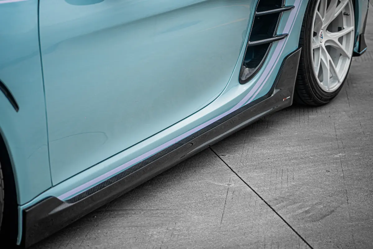 Takd Carbon Dry Carbon Fiber Side Skirts For Porsche 718 Boxster / Cayman 1