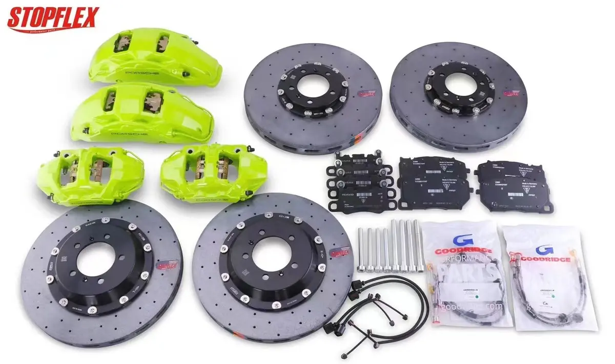 Akebono 10 Pot X Stopflex Carbon Ceramic Disc Brake Kit For Porsche Cayenne  9Ya / 9Yb 2018+ 1