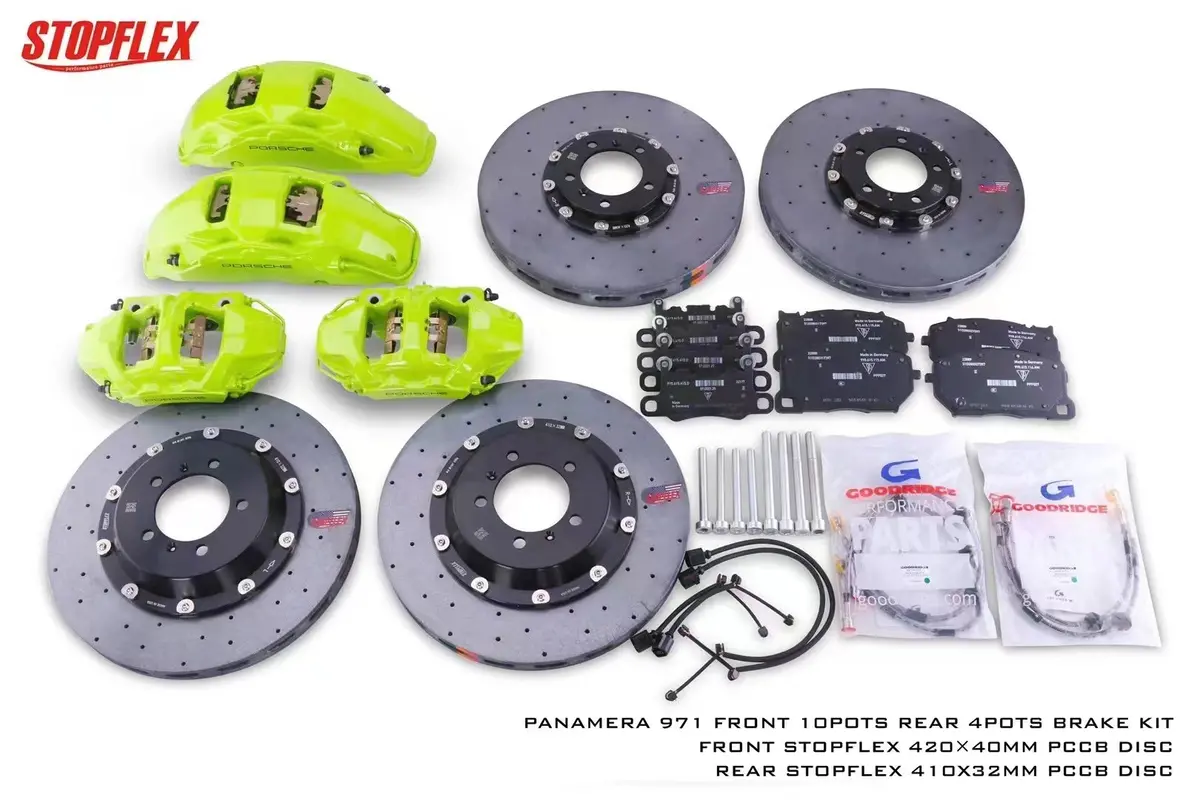 Akebono 10 Pot X Stopflex Carbon Ceramic Disc Brake Kit For Porsche Panamera 971 2019+ 1