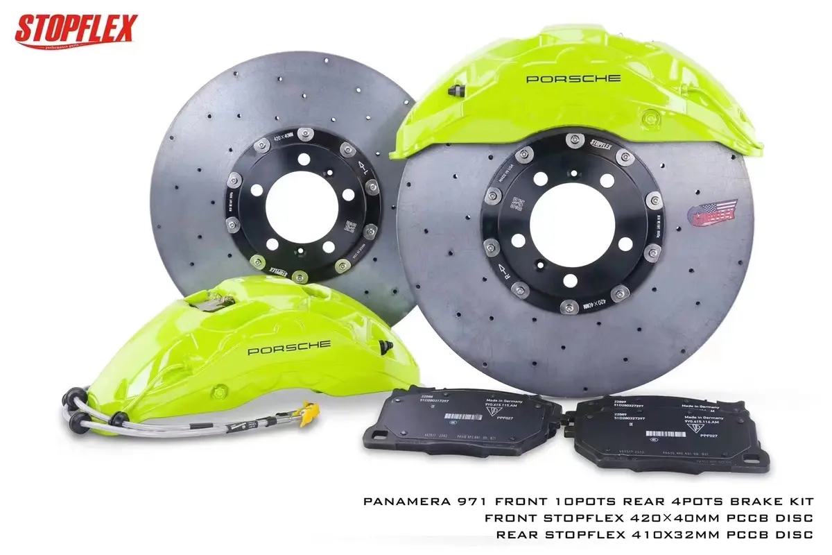 Akebono 10 Pot X Stopflex Carbon Ceramic Disc Front Brake Kit For Porsche 992 911 Carrera / Gts / Gt3 / Turbo 2019+ 1