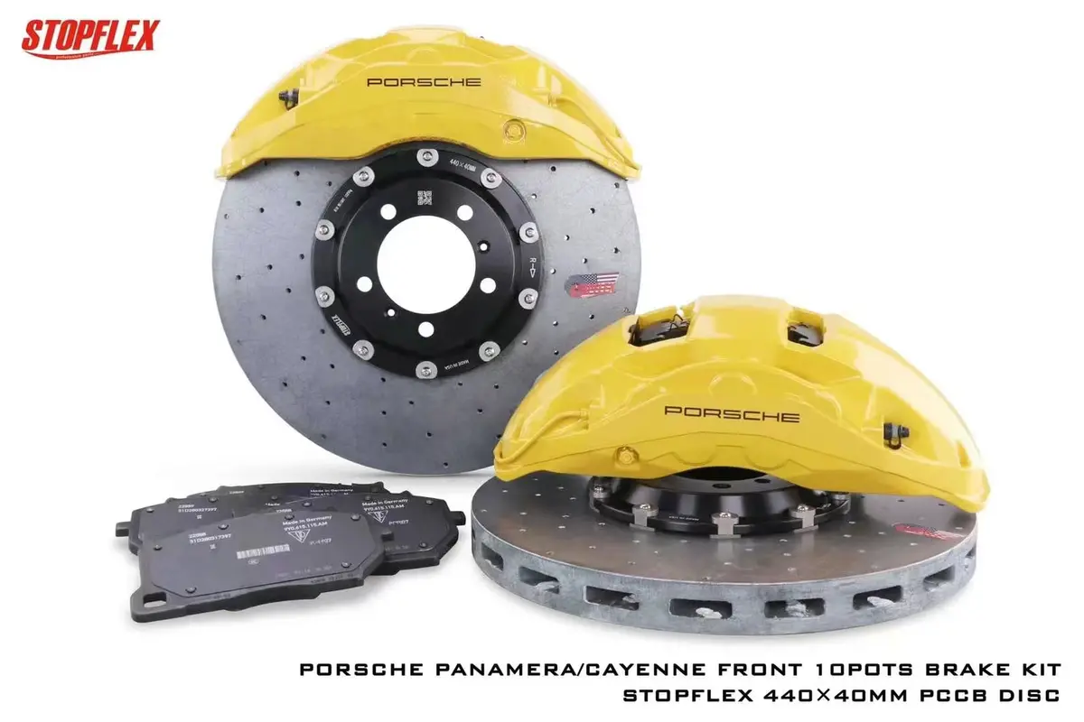 Akebono 10 Pot X Stopflex Carbon Ceramic Front Brake Kit For Porsche 971 Panamera 2019+ 1