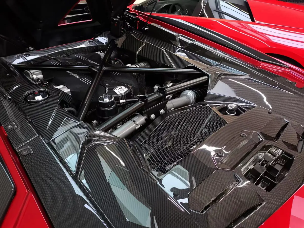 Lamborghini Aventador Lp700 Dry Carbon Fiber Engine Bay Trim Set 1