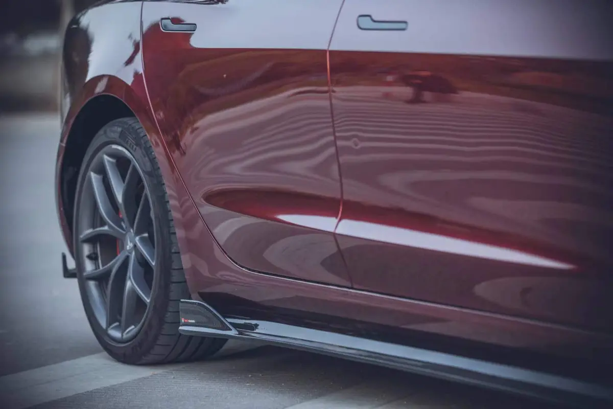 Takd Carbon Dry Carbon Fiber Side Skirts For Tesla Model 3 1