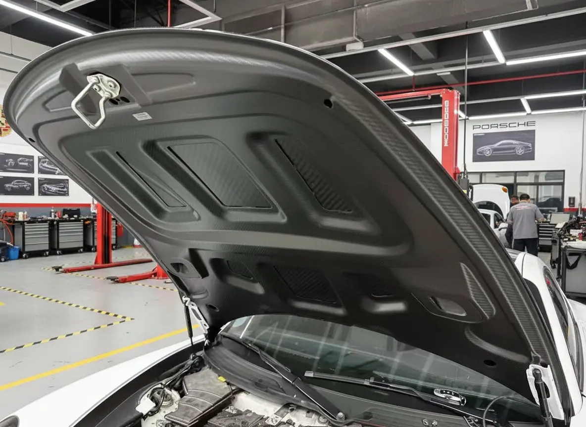 Porsche 987 Boxster / Cayman Gt2 Rs Style Carbon Fiber Front Hood Bonnet 3