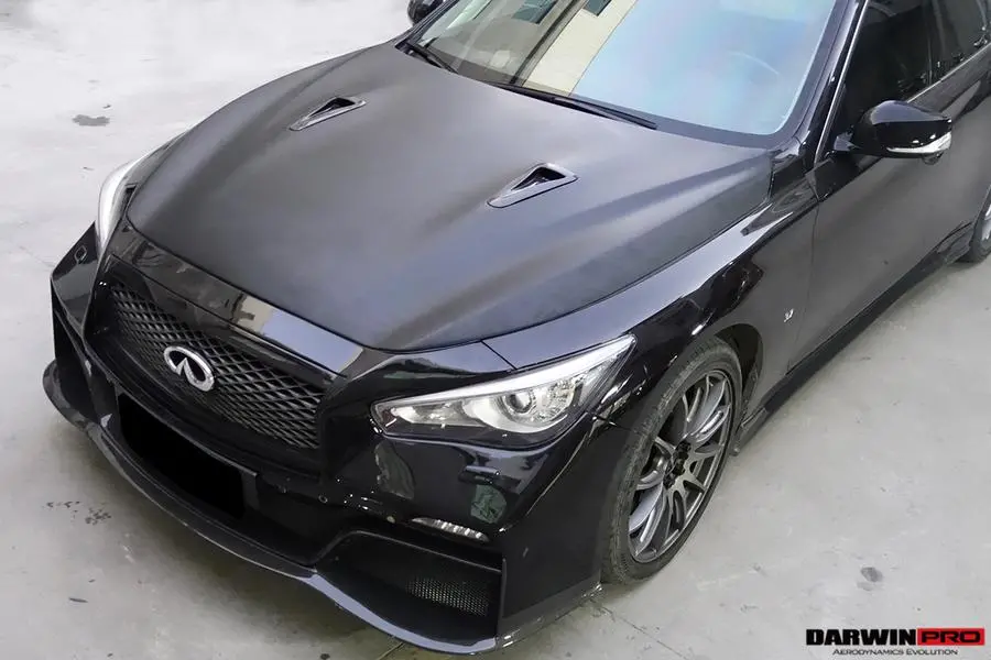 Darwinpro 2014-2017 Infiniti Q50 Sedan Eau Rouge Style Hood 1