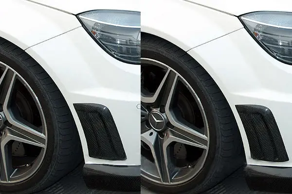 Mercedes-Benz W204 C63 Carbon Fiber Front Bumper Side Vents 1