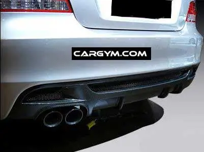 Bmw E82 E88 1-Series Hartge Style Carbon Fiber Rear Diffuser 1