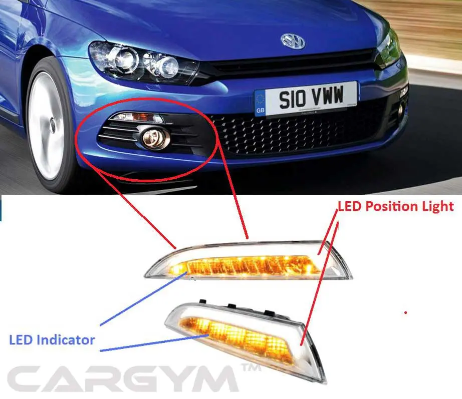 Volkwagen Scirocco 2008+ Led Turn Signal + Drl Daytime Light 1