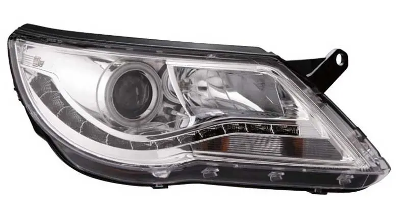 Volkswagen Tiguan 2007-2011 Led Headlight With Ccfl Halo Ring 1