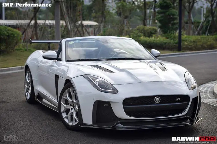 Darwinpro 2013-2017 Jaguar F-Type Convertible Imp Style Partial Carbon Fiber Full Body Kit 1