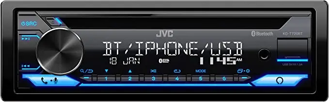 Jvc Kd-T720bt 1-Din Cd Receiver With Bluetooth(R) Wireless Technology And Usb/Aux Input 1