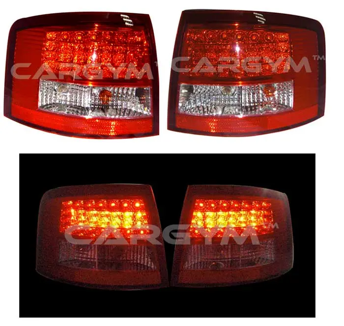 Audi A6 Rs6 C5 1998-2005 Avant Red & Clear Led Taillight 1