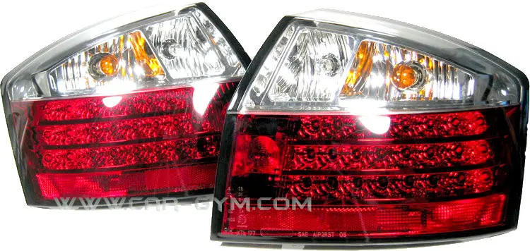 Audi A4 B6 2002-2005 Red & Clear Led Taillight 1