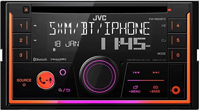 Jvc Kw-R950bts 2-Din Cd Receiver Featuring Bluetooth® / Usb / 13-Band Eq Variable-Color Illumination / Jvc Remote App Compatibility 1