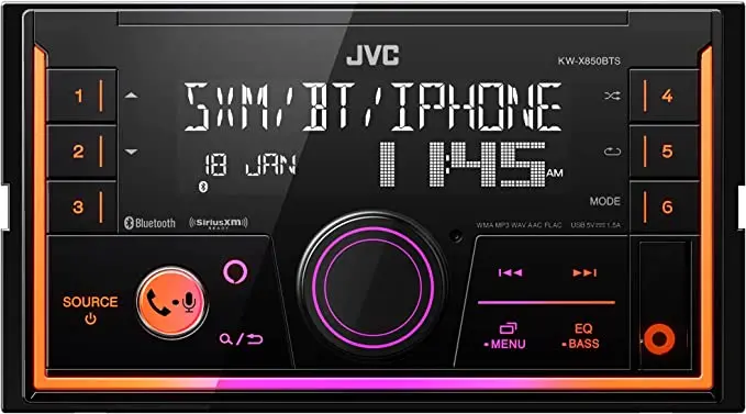 Jvc Kw-X850bts 2-Din Digital Media Receiver Featuring Bt/Usb/Siriusxm Amazon Alexa/13-Band Eq/Variable-Color Illumination/Jvc Remote App 1