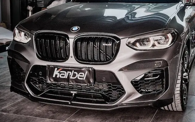Karbel Carbon Dry Carbon Fiber Front Lip For Bmw X4m & X4mc F98 & X3m & X3mc F97 2019-2021 1