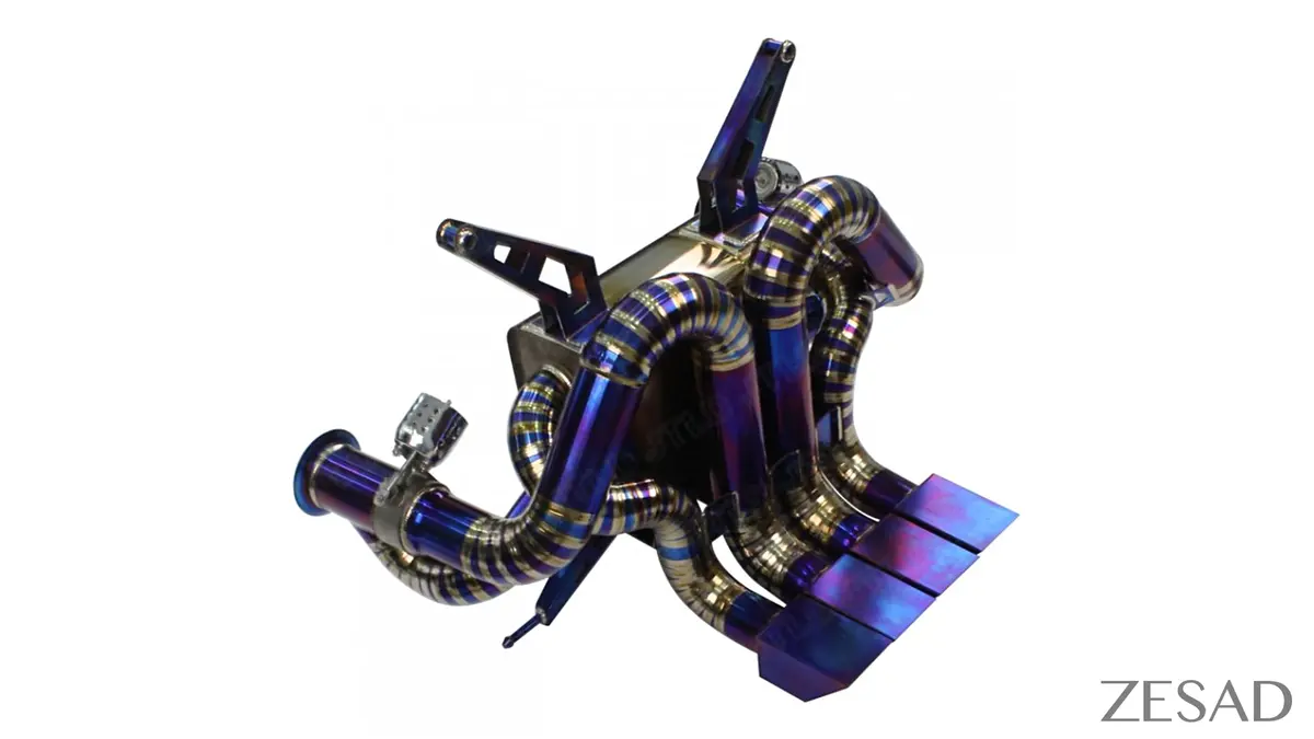 Dmc Lamborghini Aventador Exhaust: Titanium: Gold Or Blue Purple: Fits The Oem Lp700 Lp720 Lp740 Lp750 And Lp770 System: With Valves & End Tips 1