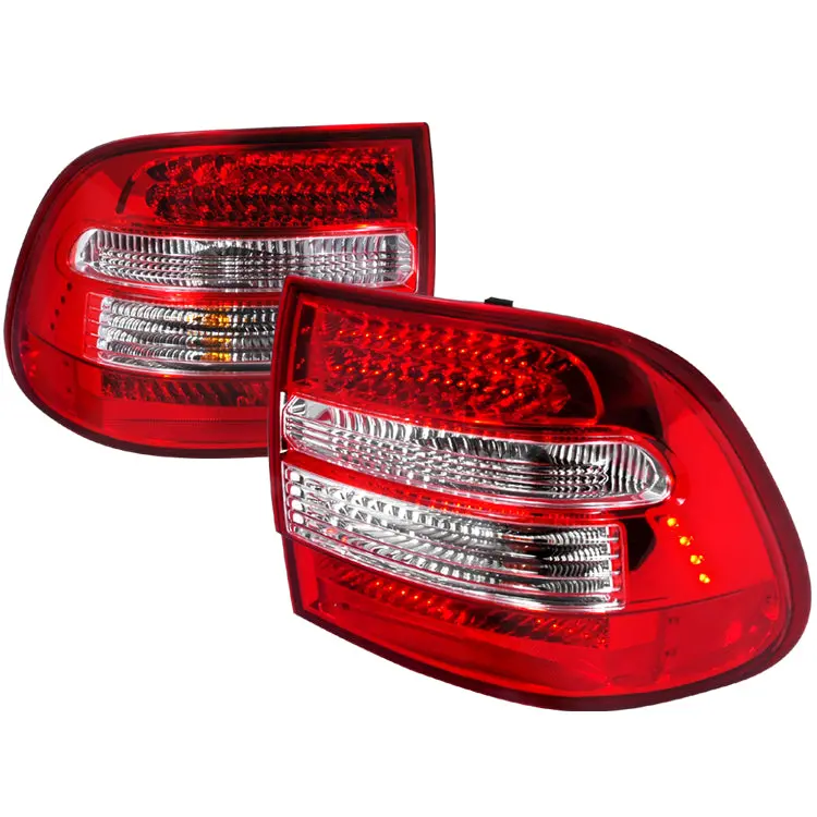 Porsche Cayenne 2002-2007 Red & Clear Led Facelift Taillight 1