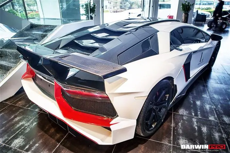 Darwinpro 2011-2016 Lamborghini Aventador Lp700 Coupe/Roadster Bkss Style Carbon Fiber Trunk Spoiler 1