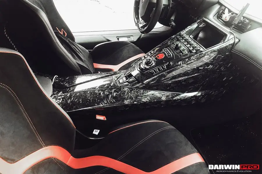 Darwinpro 2013-2016 Lamborghini Aventador Lp700 Roadster Carbon Fiber Center Control Surround Panel 1