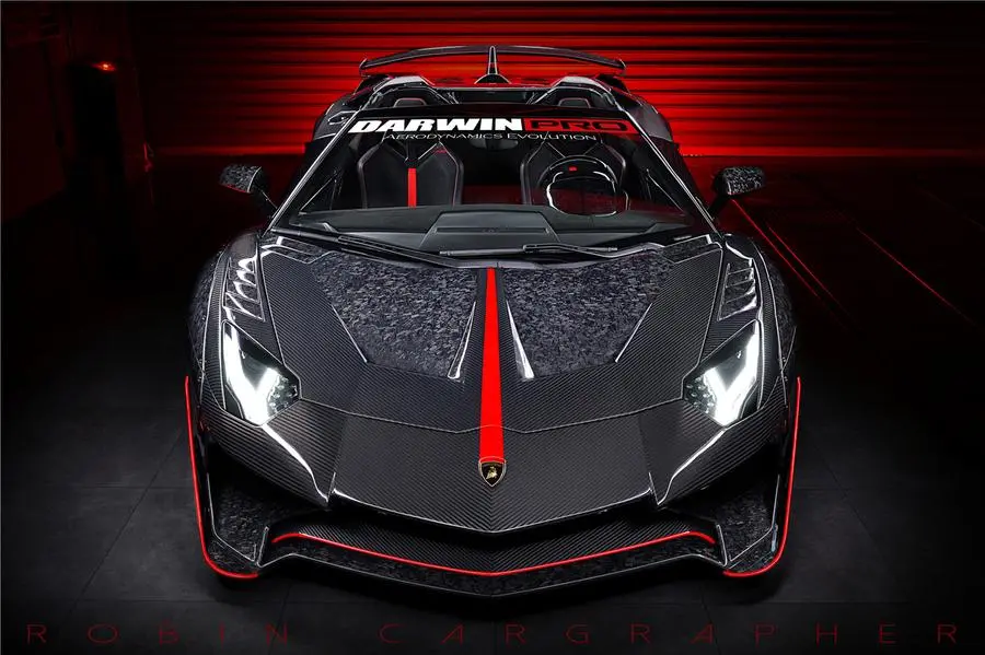 Darwinpro 2011-2016 Lamborghini Aventador Lp700 Coupe Sv-Bkssii Style Wide Body Carbon Fiber Aero Full Kit 1