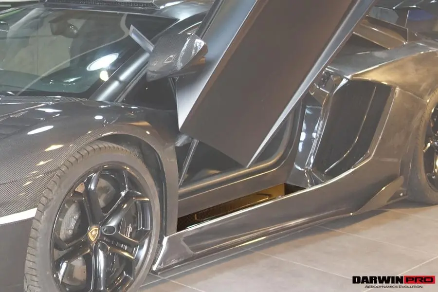 Darwinpro 2011-2016 Lamborghini Aventador Lp700 Coupe Carbon Fiber Door Still Plate Caps 1