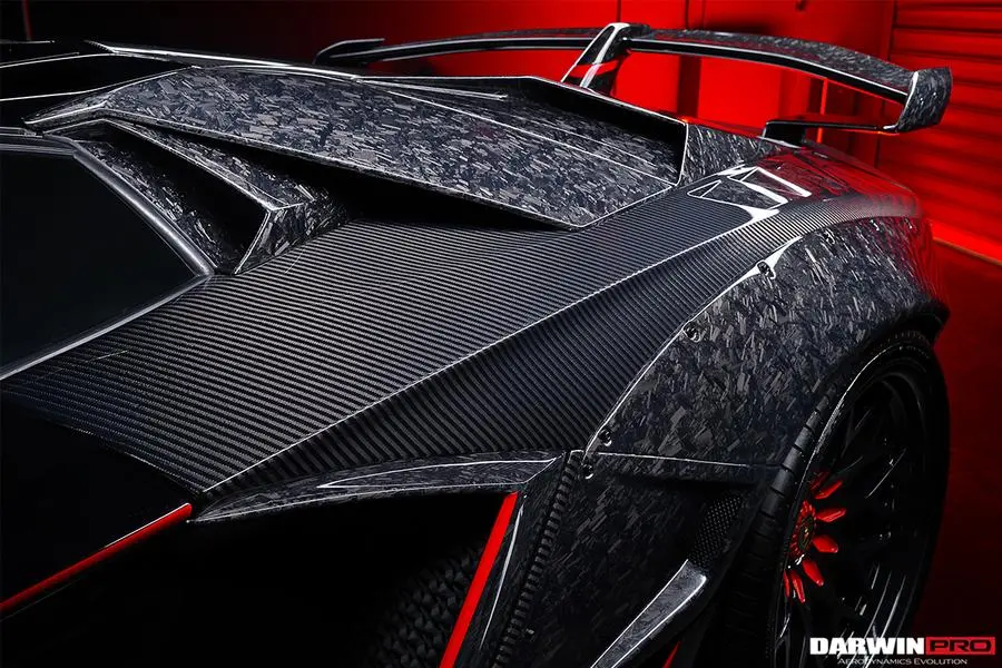 Darwinpro 2013-2016 Lamborghini Aventador Lp700 Roadster Carbon Fiber Rear Intake Panel 1