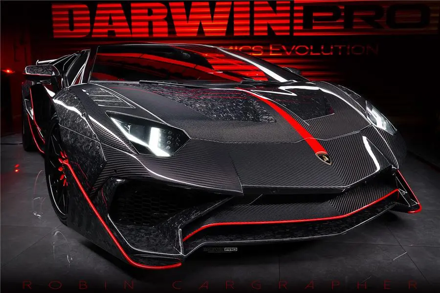 Darwinpro 2013-2016 Lamborghini Aventador Lp700 Roadster Sv-Bkssii Style Wide Body Carbon Fiber Aero Full Kit 1