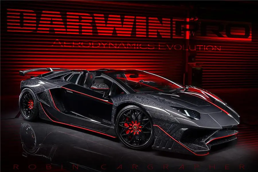 Darwinpro 2013-2016 Lamborghini Aventador Lp700 Roadster Sv-Bkssii Style Wide Body Carbon Fiber Aero Full Kit 2