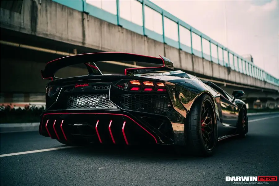 Darwinpro 2011-2016 Lamborghini Aventador Lp700 Coupe/Roadster Sv Style Rear Bumper 1