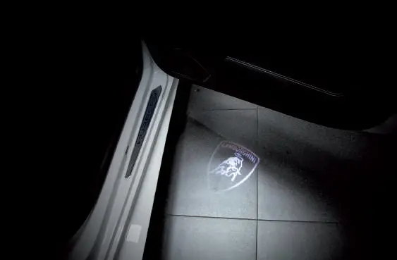 Lamborghini Led Door Lights With Logo 1