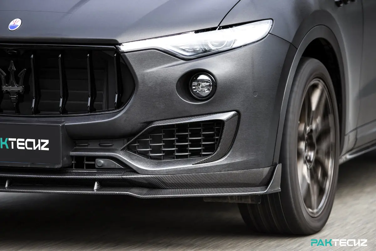 Paktechz Carbon Fiber Front Lip Spoiler For Maserati Levante 1