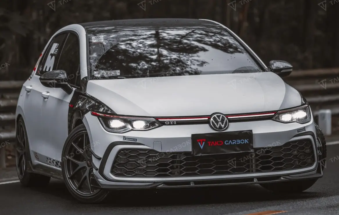 Takd Dry Carbon Fiber Front Lip For Vw Golf Gti Mark8 1