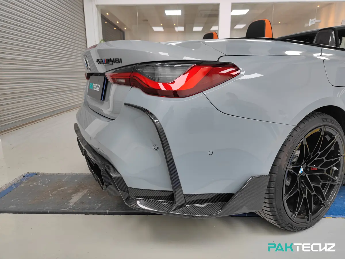Paktechz Carbon Fiber Side Rear Bumper Canards For Bmw M3 G80 / M4 G82 1