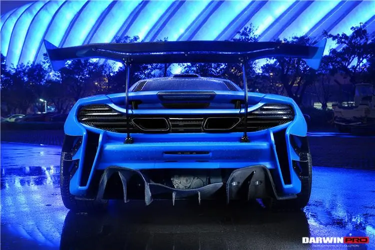 Darwinpro 2011-2014 Mclaren Mp4-12C / 650S Rebel Performance Partial Carbon Fiber Rear Bumper 1