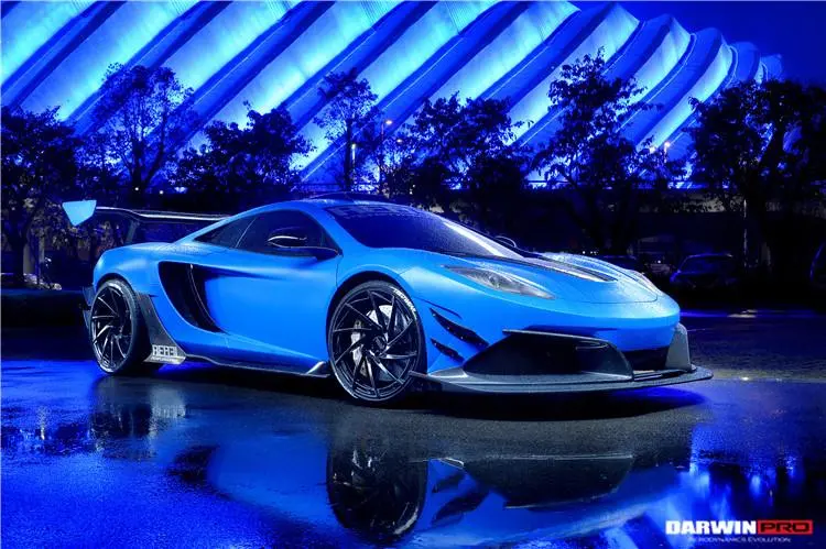 Darwinppro 2011-2014 Mclaren Mp4-12C Rebel Performance Partial Carbon Fiber Front Bumper W/ Lip 1