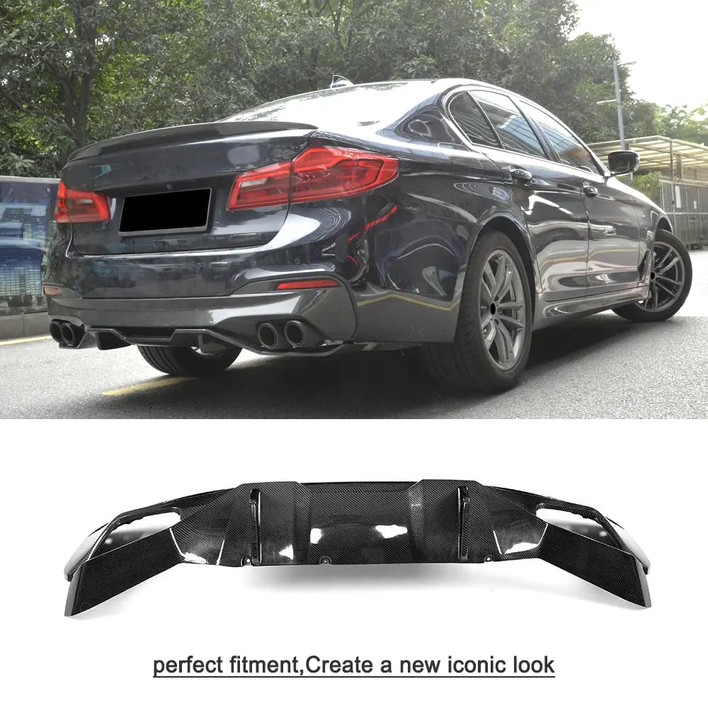 Bmw 5-Series G30 M-Performance Style Carbon Fiber Rear Diffuser 1