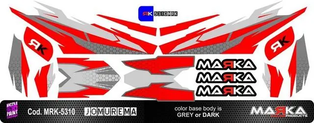 Mrk-5310 Mini-Z Body Decal Red 1