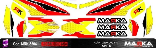 Mrk-5304 Mini-Z Body Decal Yellow 1