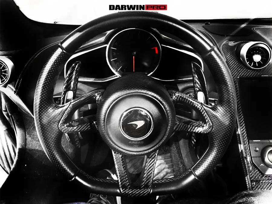 Darwinpro 2011-2020 Mclaren 540C/570S/650S/12C Autoclave Carbon Fiber Shift Paddles 1